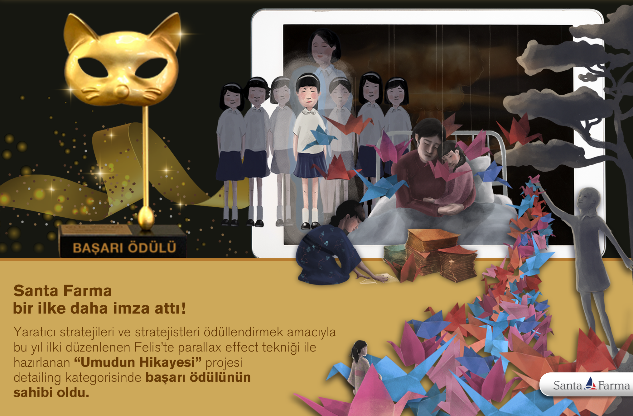 Santa Farma’nın “Umudun Hikayesi” Projesi’ne Felis Sağlık İletişimi Başarı Ödülü