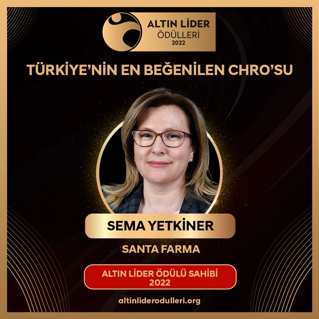Santa Farma Pharmaceuticals’ Human Resources Director Receives Turkey’s Most Admired Golden Leader Award