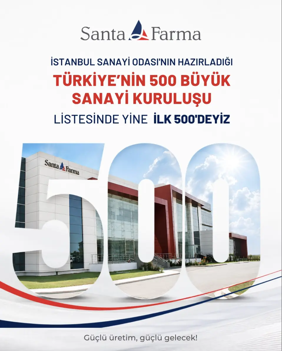 We Are Again Listed Among the Top 500 Largest Industrial Enterprises of Türkiye by the Istanbul Chamber of Industry