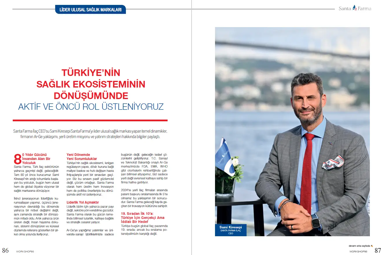 CEO'muz Sn. Sami Kiresepi WORKSHOP Dergisi'ne Konuk Oldu