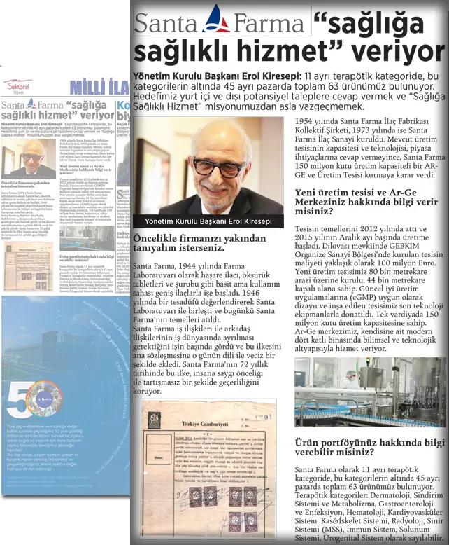 Milliyet Milli İlaç Sanayi Özel Gazetesi’nde Röportajımız Yayınlandı