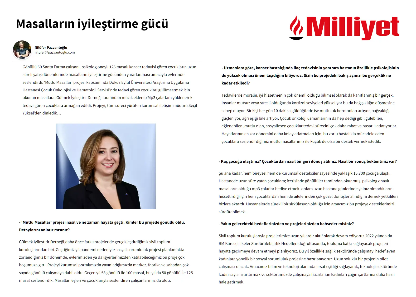 Mutlu Masallar Projemizle Milliyet Gazetesi’ne Konuk Olduk