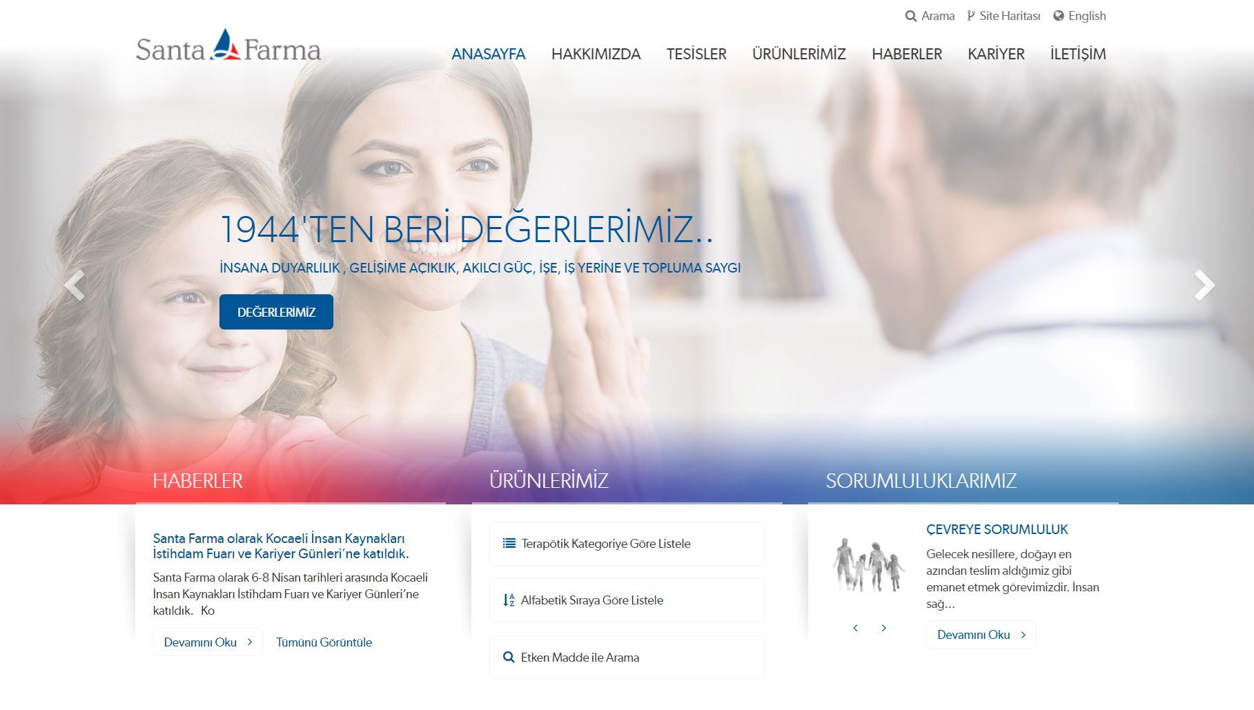 Santa Farma'nın Kurumsal İnternet Sitesi Tepeden Tırnağa Yenilenen Tasarımı Ve İçerikleriyle Hizmete Girdi