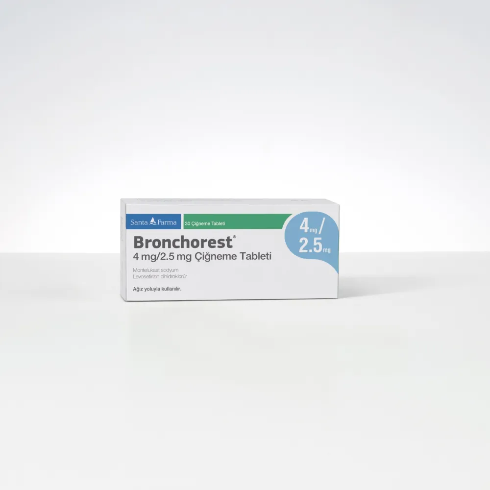 Bronchorest 4 mg/2.5 mg Çiğneme Tableti