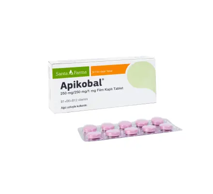 Apikobal 250 mg/250 mg/1 mg film kaplı tablet