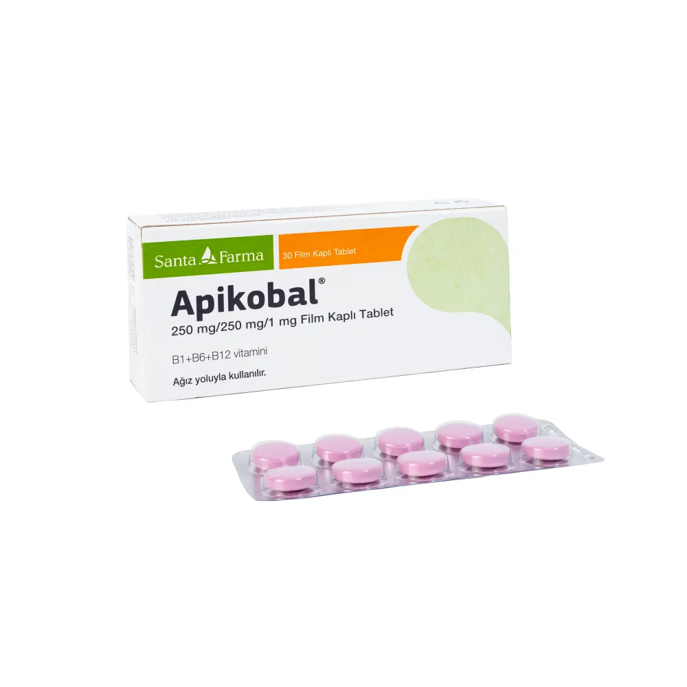 Apikobal 250 mg/250 mg/1 mg film kaplı tablet