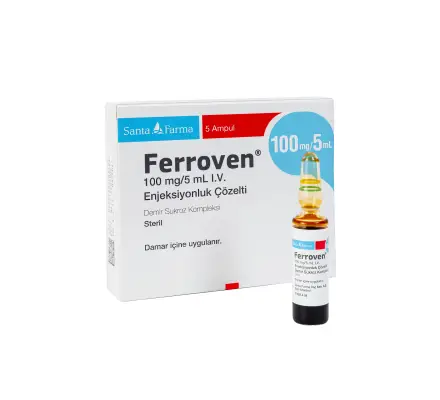 Ferroven 100 mg/5 ml IV Enjeksiyonluk Çözelti